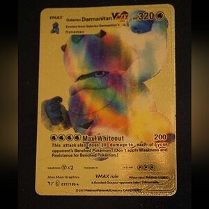 Galarian Darmanitan VMax Gold Pokemon Card Collectible